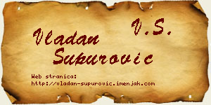 Vladan Supurović vizit kartica